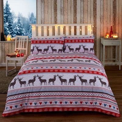 CHRISTMAS DUVET SET OSLO RED (double out of stock)