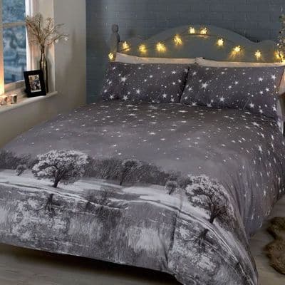 CHRISTMAS DUVET SET STARRY NIGHTS MONO (kingsize out of stock)
