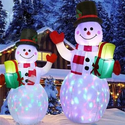 Christmas Inflatable LED Light Snowman Outdoor Garden Yard Xmas Decor