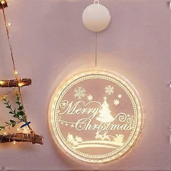 Christmas Lighted Window Decoration, Lighted Christmas(Merry Christmas)