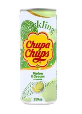Chupa Chups Sparkling Melon And Cream Soda Can 250ml Case of 24