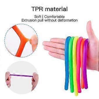 Colorful Stretchy String Sensory Toys Set of 6 for Kids to Relieve Stress