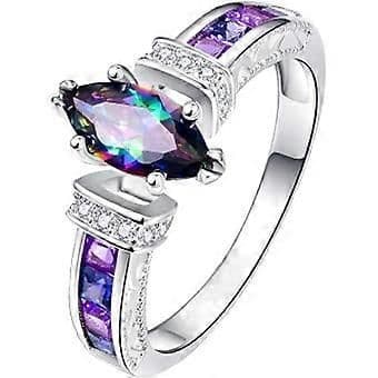 Colourful Zircon Ring, Fashion Engagement Ring,