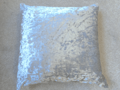 Cushion Crushed Velvet Silver