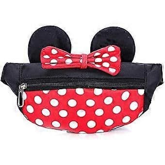 Cute Kids Fanny Pack for Little Girls Disney Toddler Waist Bag Children's Minnie Mouse Canvas Baby F