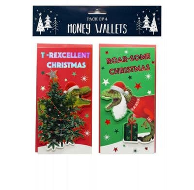 Dino Money Wallets (pack of 4)
