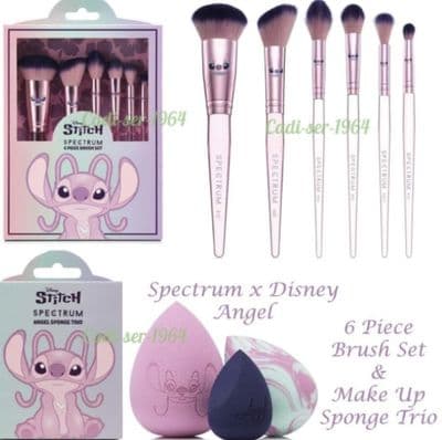Disney Lilo and Stitch Angel 6 Piece Brush Set & Sponge Trio