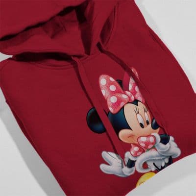 Disney Minnie Mouse Showing Off Her Shoes Women's Hooded Sweatshirt