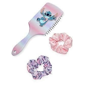 Disney Womens Hair Brush and Scrunchie Set Multicoloured Stitch Ombre - One Size