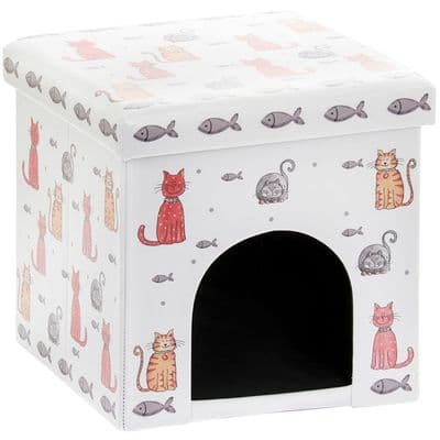 Faithful Friends Cat Design Bed Box 38cm