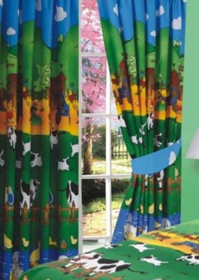 Farmyard Friends Curtains With Tie Backs
