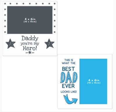 Fathers Day 4x6 Photo Frames Set Of 2