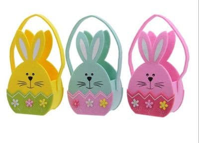 Felt Basket Bunnies Set of 3