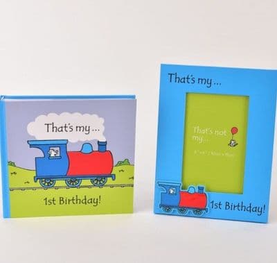 First Birthday Photo Frame And Album - Train