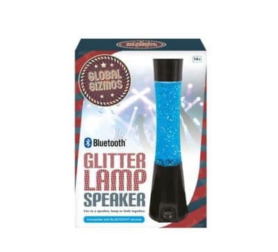 Global Gizmos Bluetooth Retro Glitter Lamp with Built-In 5 Watt Speaker