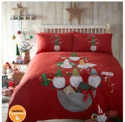 Gonk  Red Duvet Cover Set Christmas Bedding Bed Set Gift Pocket Detail