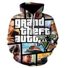 GTA5 Casual Grand Theft Auto 3D Print Round Neck Spring And Autumn Hoodie