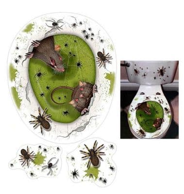 Halloween Decorations Spider Toilet Topper - Rats