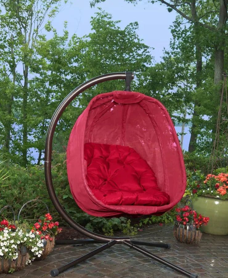 Hanging Egg Patio Chair Red