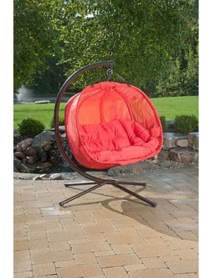 Hanging Pumpkin Patio Chair - Red
