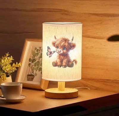Highland Cow LED Bedside Lamp