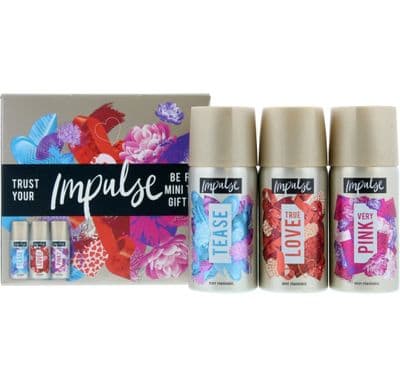 Impulse Be Free Mini Trio 3pcs Gift Set (3 x 35ml body spray)