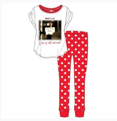 LADIES OFFICIAL LOVE ACTUALLY PICTURE PYJAMAS