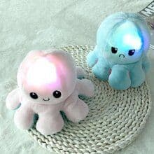 LIGHT Flip LED Octopus Plush Stuffed Toy Soft Animal Accessories