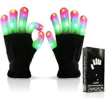 Light Up Gloves, Flashing Sensory Toys for Autism, Cool Party Gifts for Kids Teens