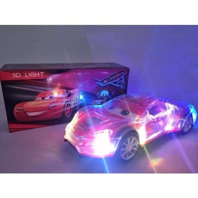 Lightning Mcqueen Bump & Go Car Musical Disco Lights Toddler Car