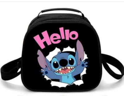Lilo and Stitch Kids Thermal Insulation Lunch Shoulder Bag Office School Picnic Food Storage Box Por