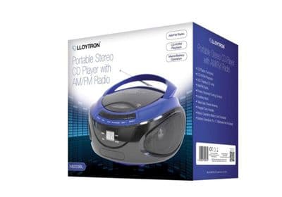 LLoytron Portable Stereo CD Player with AM/FM Radio - Blue