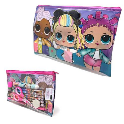 LOL SUPRISE SCHOOL SET IN PVC PENCIL CASE