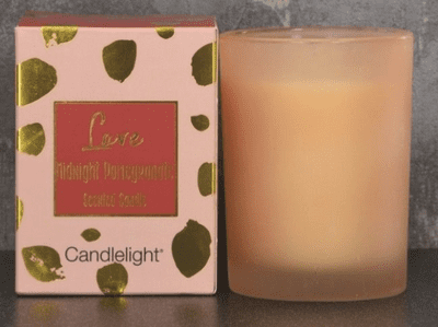 Love-Frost Glass Candle Midnight Pomegranate 11cm