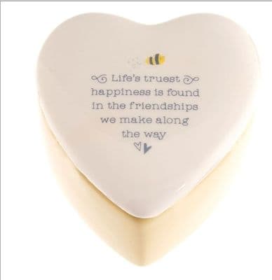 Love Life Heart Trinket Box - Friendship 7.5cm