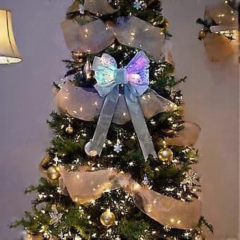 Luminous Bow Christmas Tree Diy Decorative