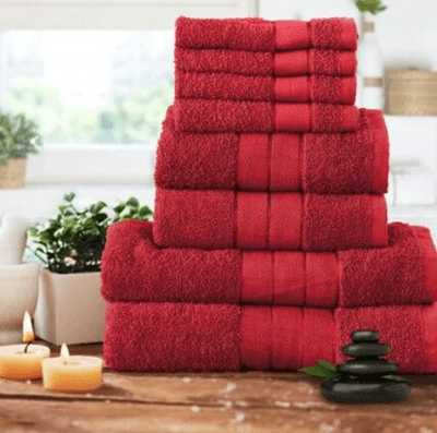 Luxurious 8 Piece Towel Bale Set-Red