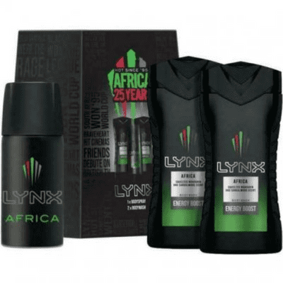 Lynx Africa 25 Years 3pcs Gift Set (2 x 50ml Bodywash + 1 x 35ml Body Spray)