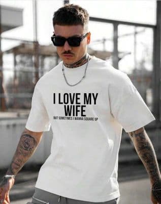 Men Slogan Graphic Drop Shoulder Tee