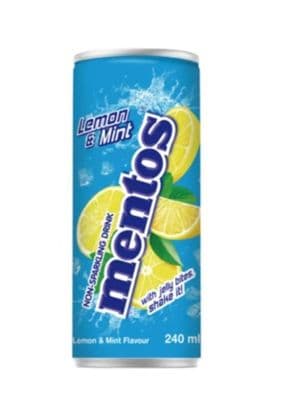 Mentos Lemon And Mint Soda Can 240ml x24