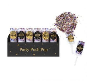 Multi Colour Foil Confetti Push Pop