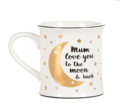 Mum I love you to the moon and back mug.