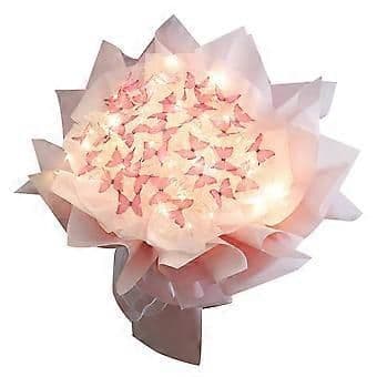 New 33pc Butterflies Flower Bouquet