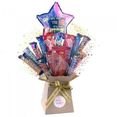 Not Age But Attitude Chocolate Birthday Bouquet