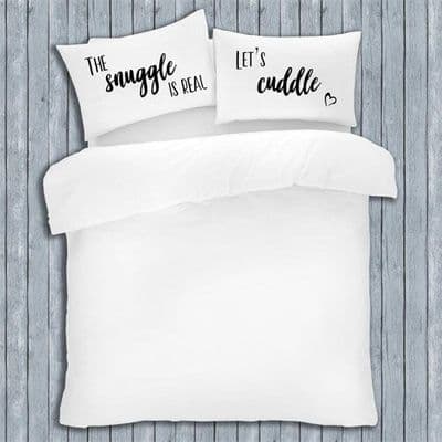 Novalty Slogan Pillow Cases-Snuggle/Cuddle