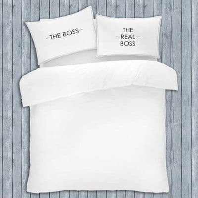 Novalty Slogan Pillow cases-The Boss/Real boss