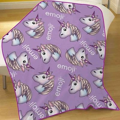OFFICIAL EMOJI UNICORN FLEECE BLANKET