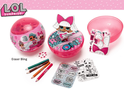 Official L.O.L. Surprise! Character 3D Eraser 12.5cm Bling Ball in CDU