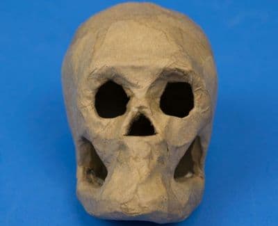 Paper Mache Skull to Decorate for Halloween Crafts - 10cm