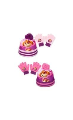 PAW PATROL CHILDRENS BOBBLE HAT & GLOVES SET